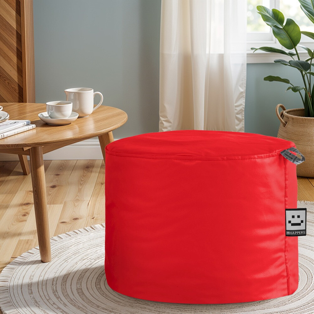 Pouf Sgabello Similpelle da Interno Rosso Happers (1)