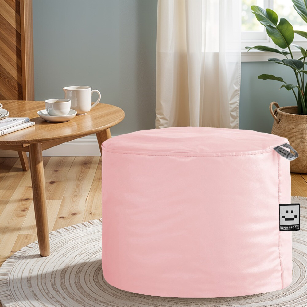 Pouf Sgabello Similpelle da Interno Rosa Happers (1)