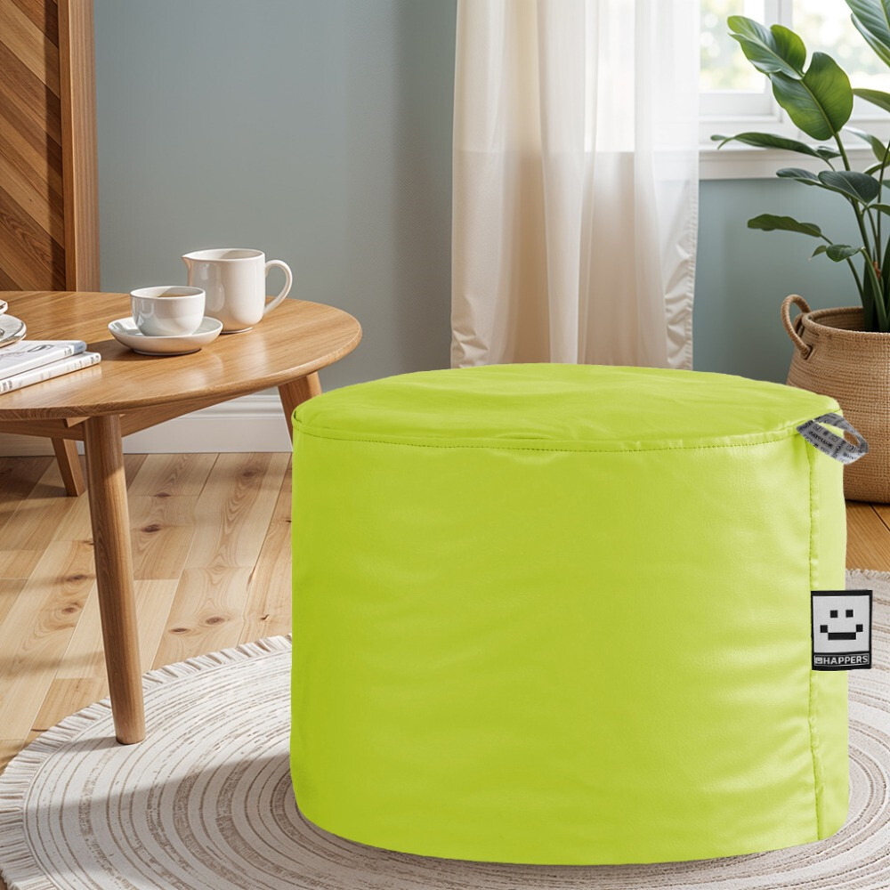 Pouf Sgabello Similpelle da Interno Verde Happers (1)