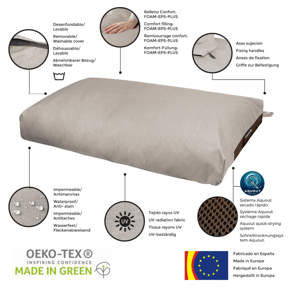 Cuscini per pallet da esterno Verde Naylim Opaco (4)
