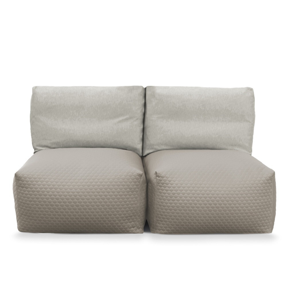 Divano Modulare 2 posti Morgan Grigio (7)