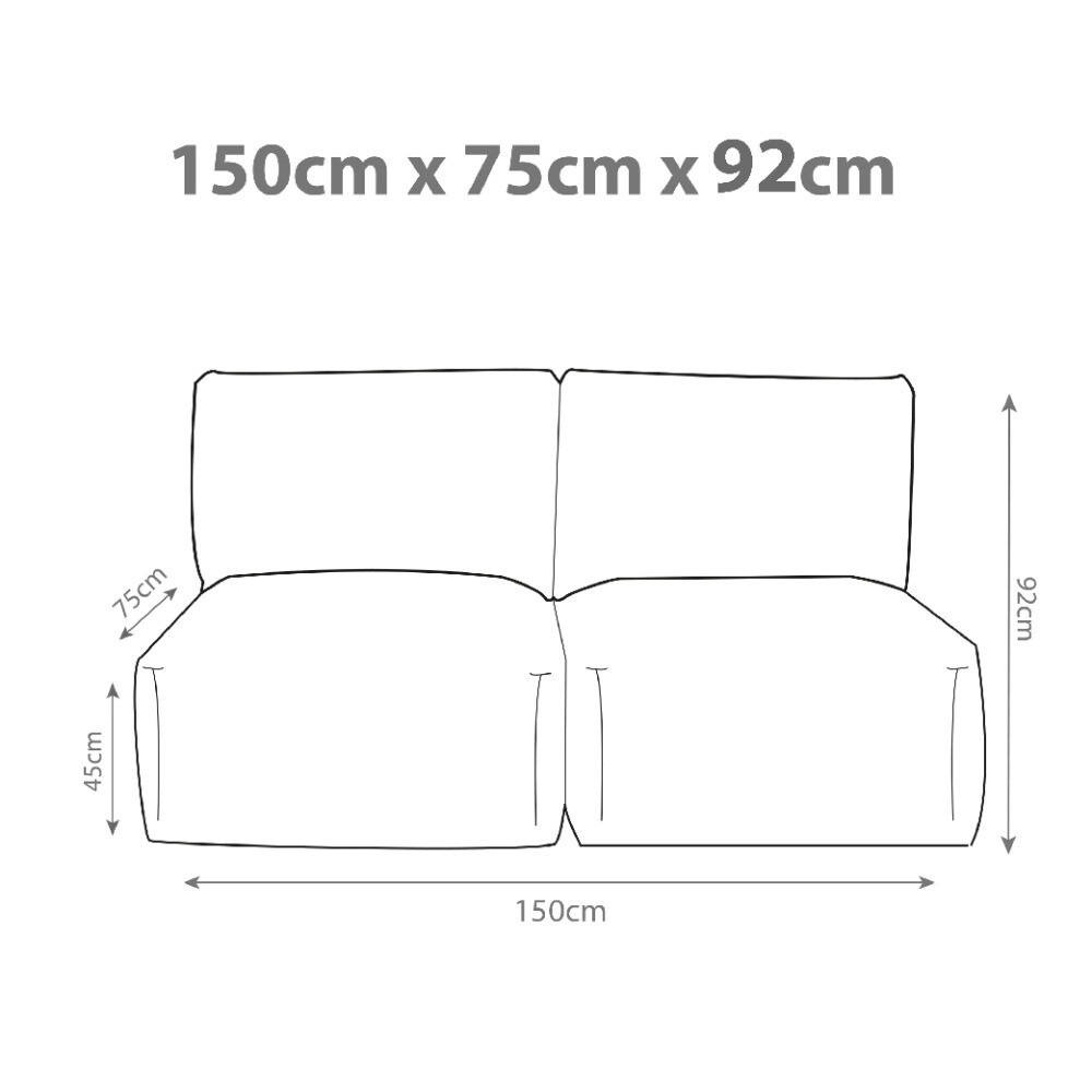 Sofá modular 2 plazas Nita Crudo (2)