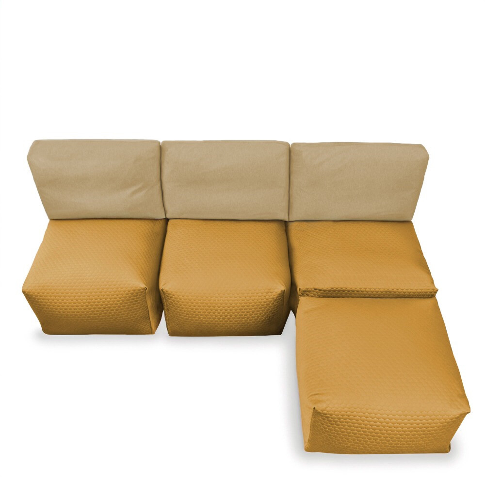 Divano modulare Chaise Longue 3 posti Morgan Ocra (4)