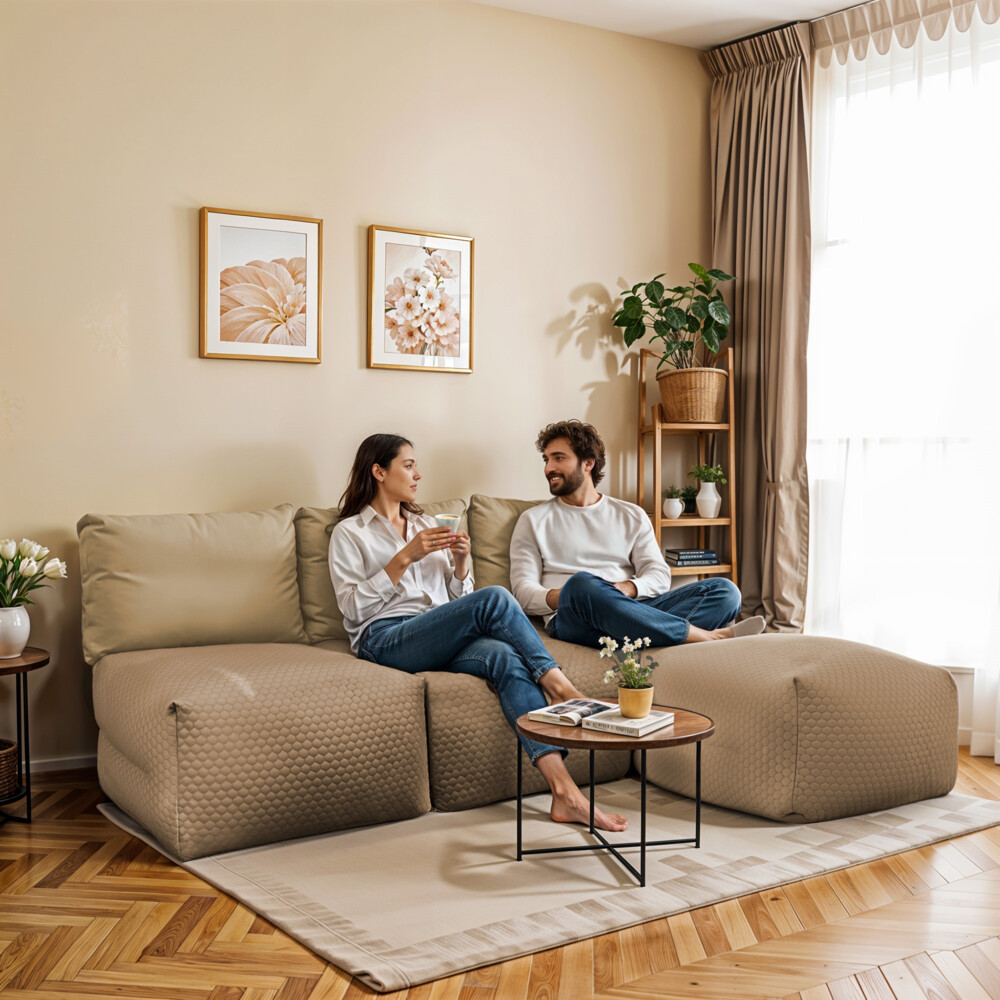 Divano modulare Chaise Longue 3 posti Morgan Talpa ()