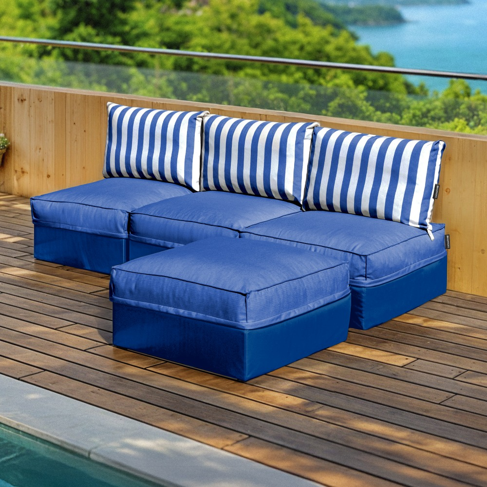 Sofá modular Chaise Longue 3 plazas Toldotex Azul (1)