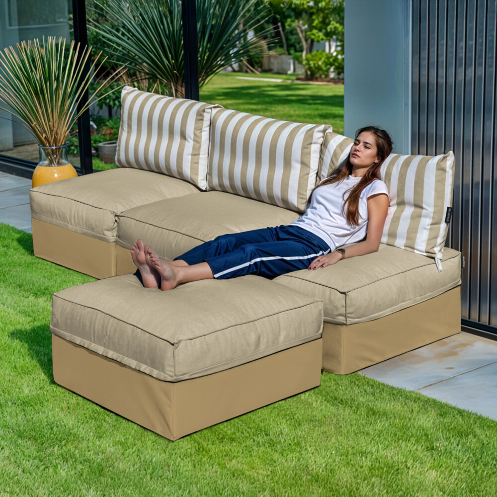 Sofá modular Chaise Longue 3 plazas Toldotex Beige ()