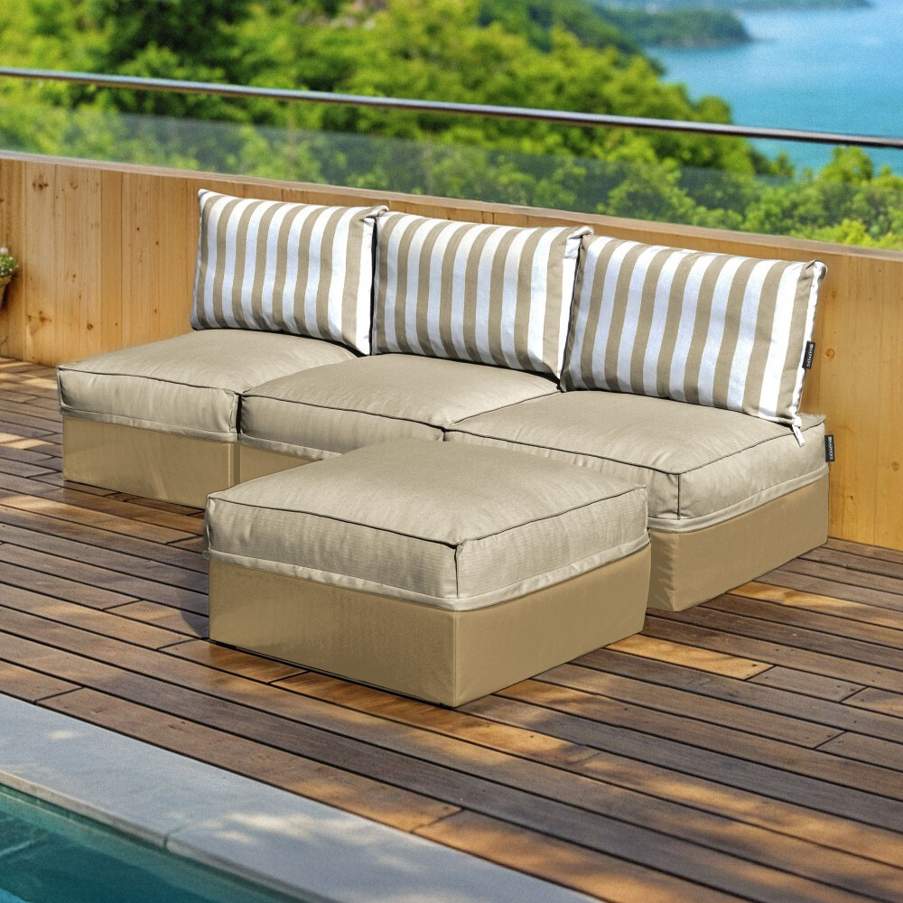 Sofá modular Chaise Longue 3 plazas Toldotex Beige (1)