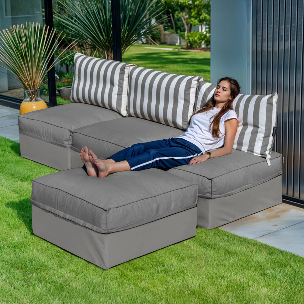 Sofá modular Chaise Longue 3 plazas Toldotex Gris ()