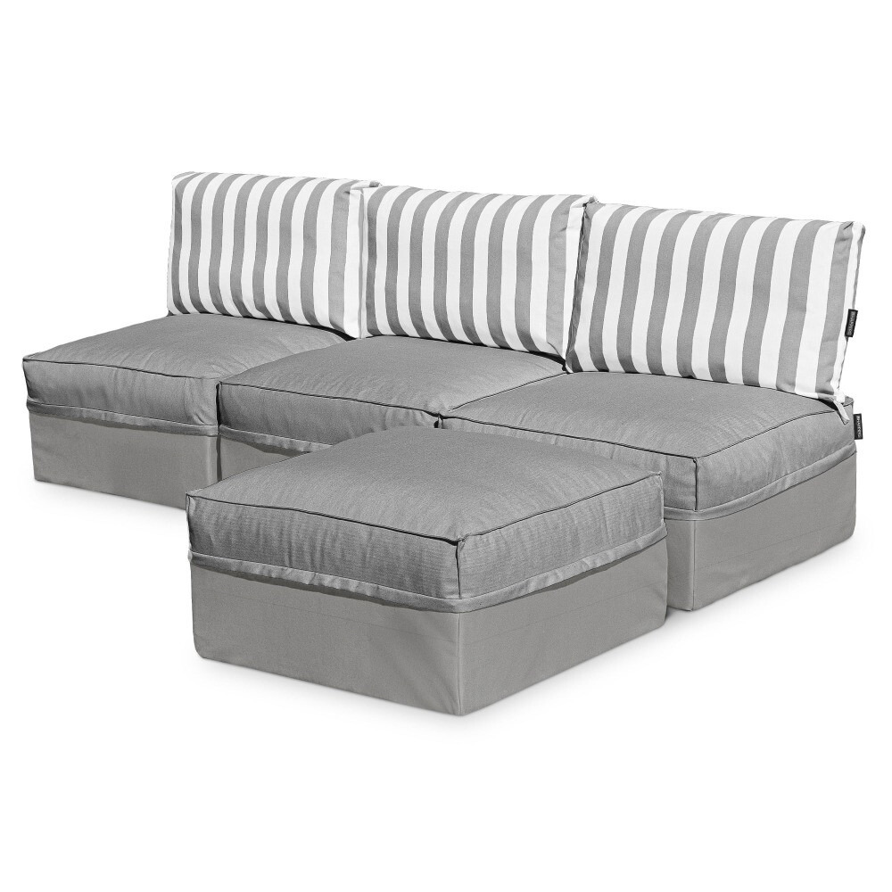 Sofá modular Chaise Longue 3 plazas Toldotex Gris (5)