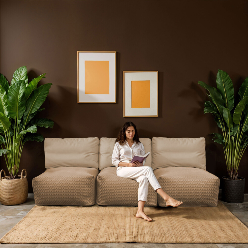 Sofá modular 3 plazas Morgan Taupe ()