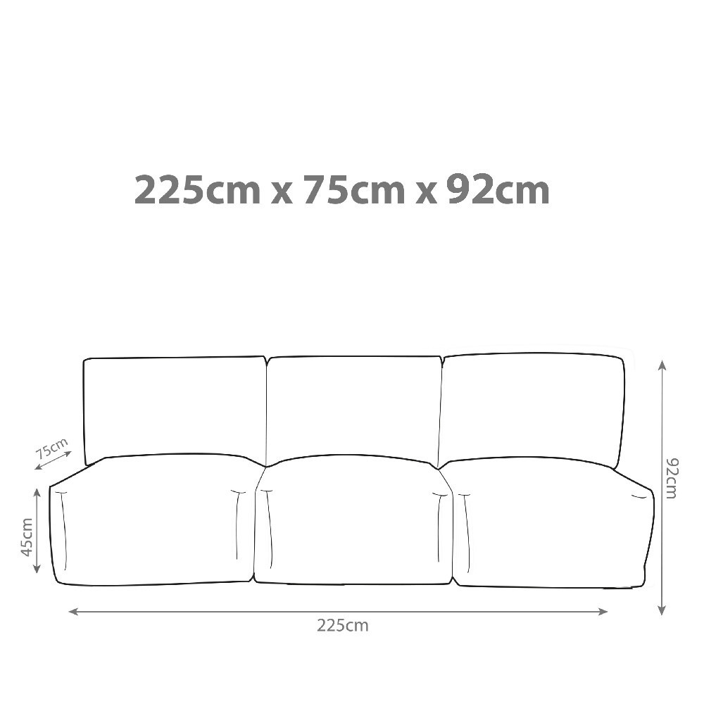 Sofá modular 3 plazas Morgan Taupe (4)