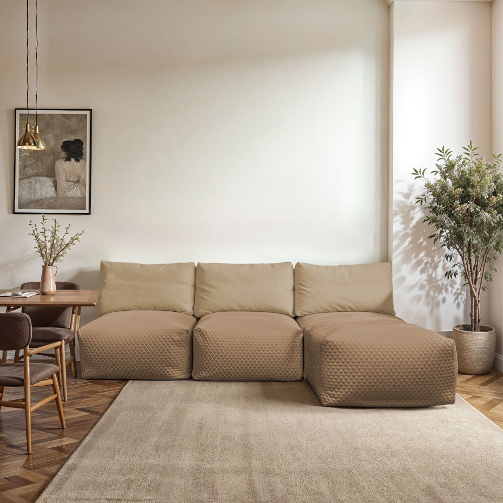 Divano modulare Chaise Longue 3 posti Morgan Talpa (1)