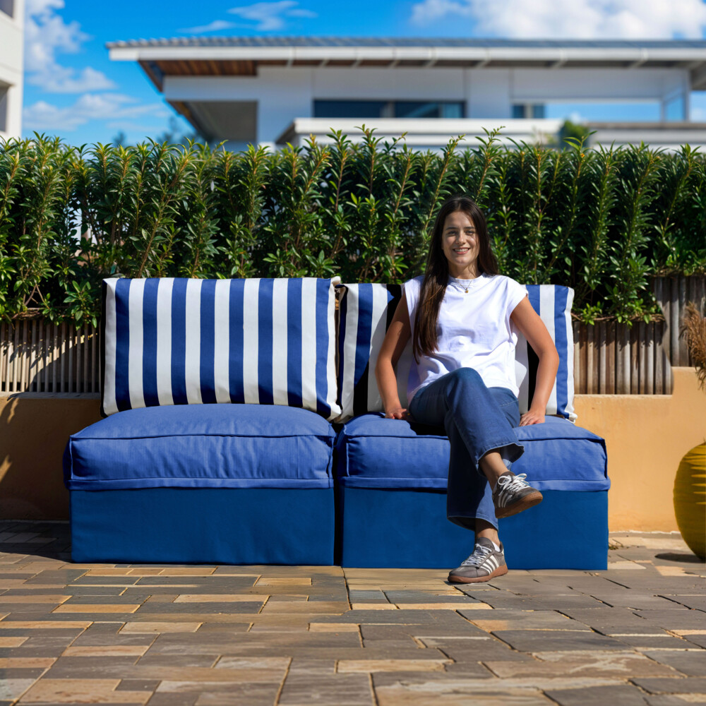Sofá modular Sofá 2 plazas Toldotex Azul ()