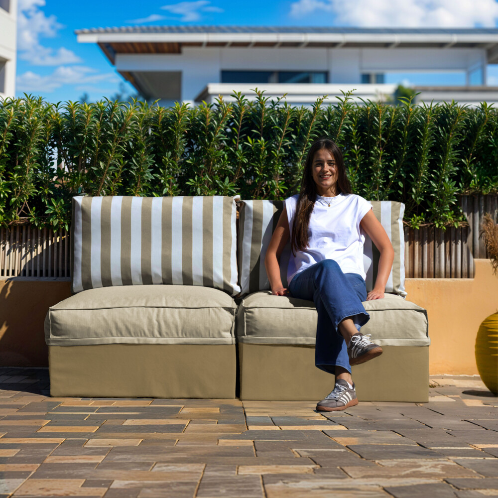 Sofá modular Sofá 2 plazas Toldotex Beige ()