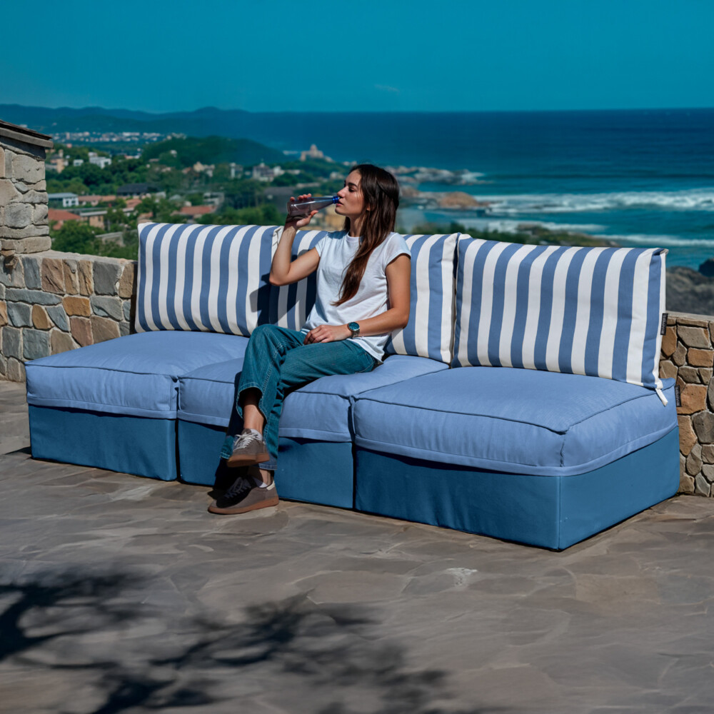 Sofá modular 3 plazas Toldotex Azul Cielo ()
