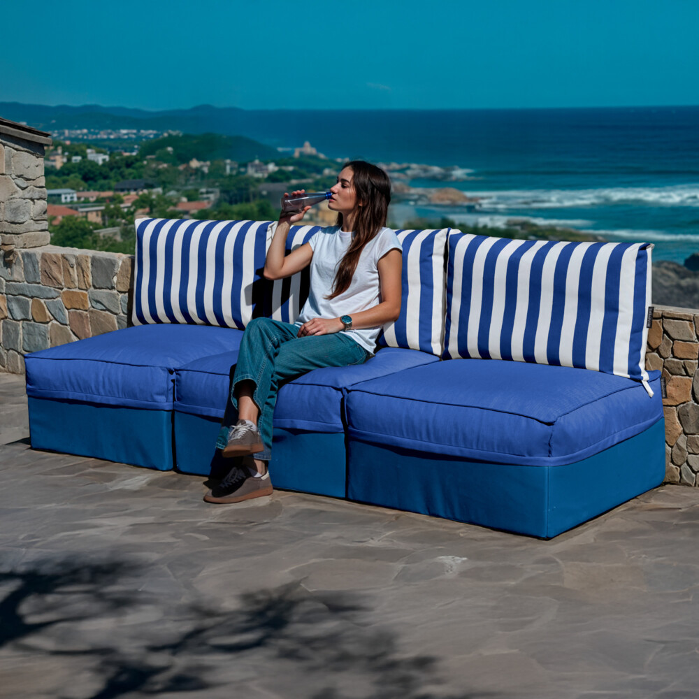 Sofá modular Sofá 3 plazas Toldotex Azul ()
