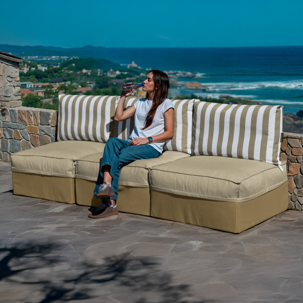 Sofá modular Sofá 3 plazas Toldotex Beige ()