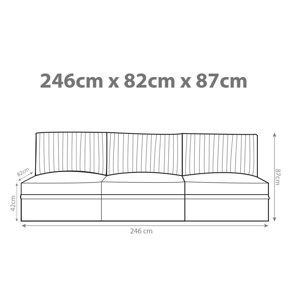 Sofá modular Sofá 3 plazas Toldotex Azul (2)