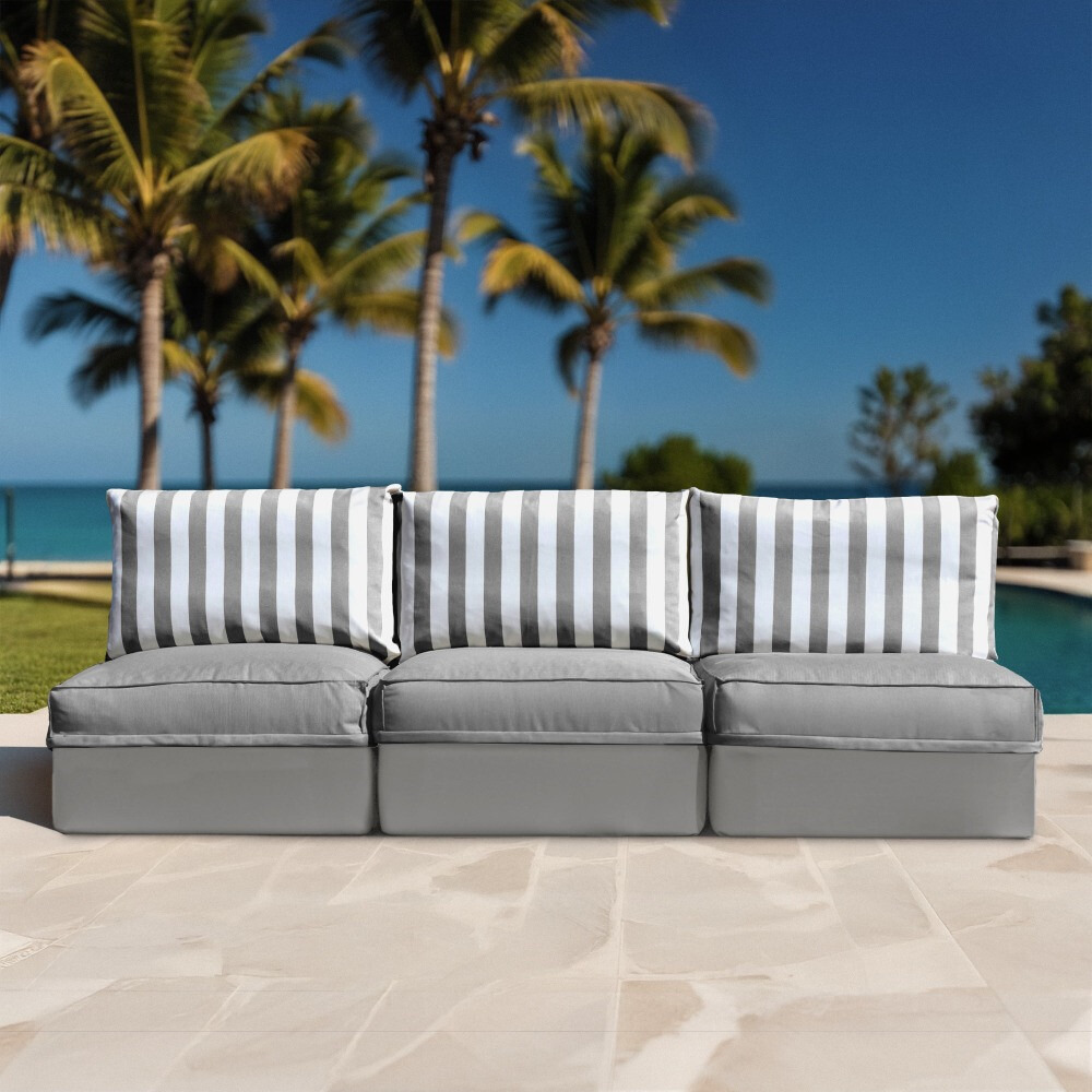 Sofá modular Sofá 3 plazas Toldotex Gris (1)