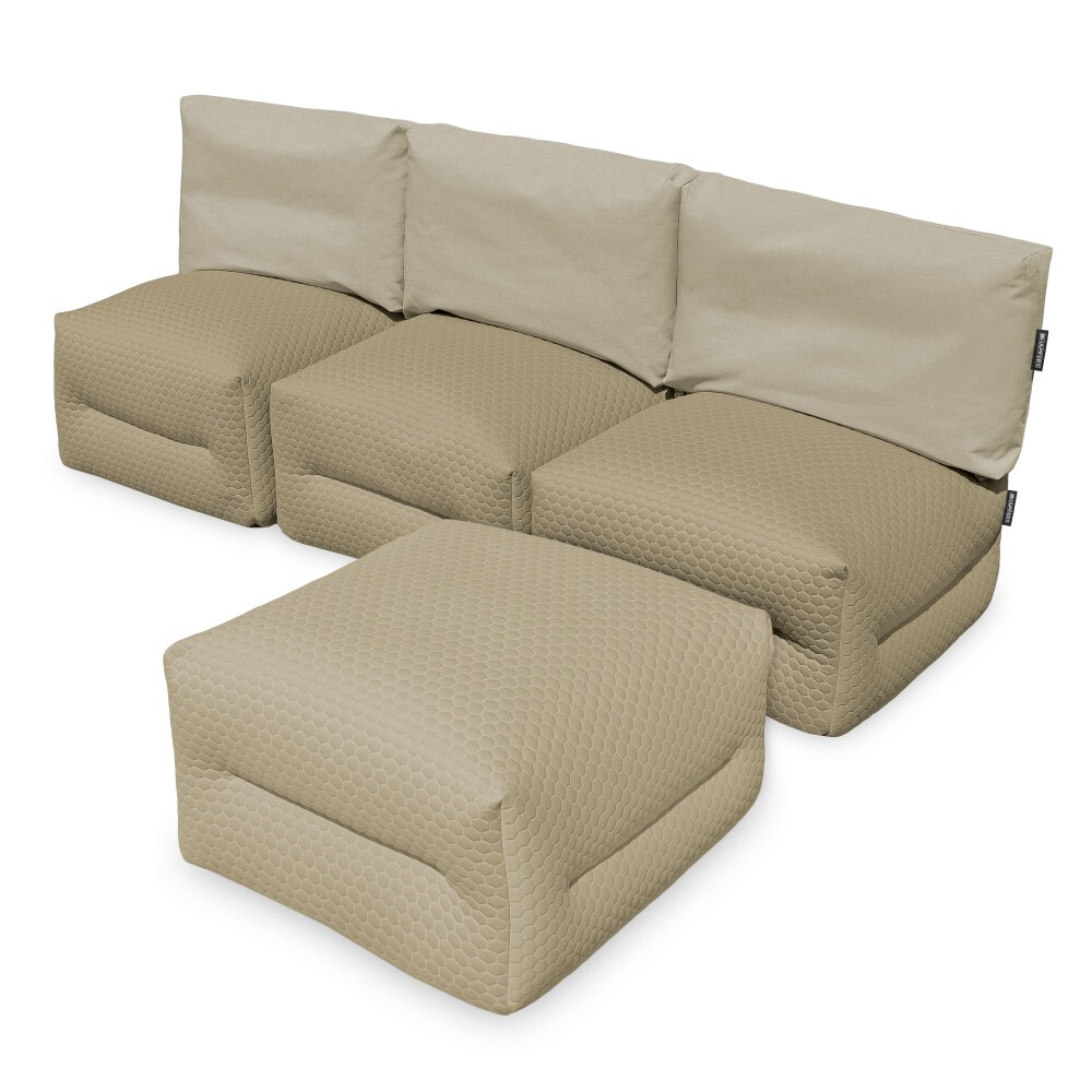 Sofá modular Sofá Chaise Longue 3 plazas Nita Beige (4)