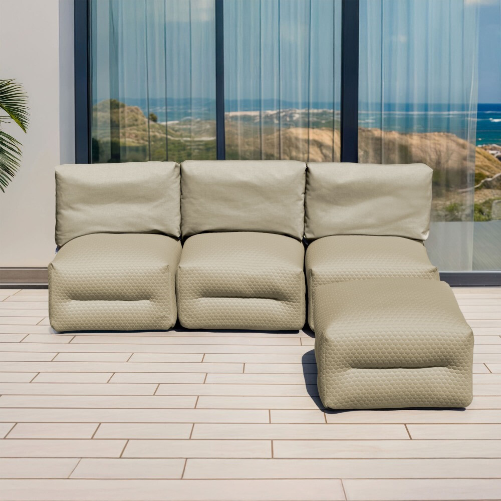 Sofá modular Sofá Chaise Longue 3 plazas Nita Beige (2)
