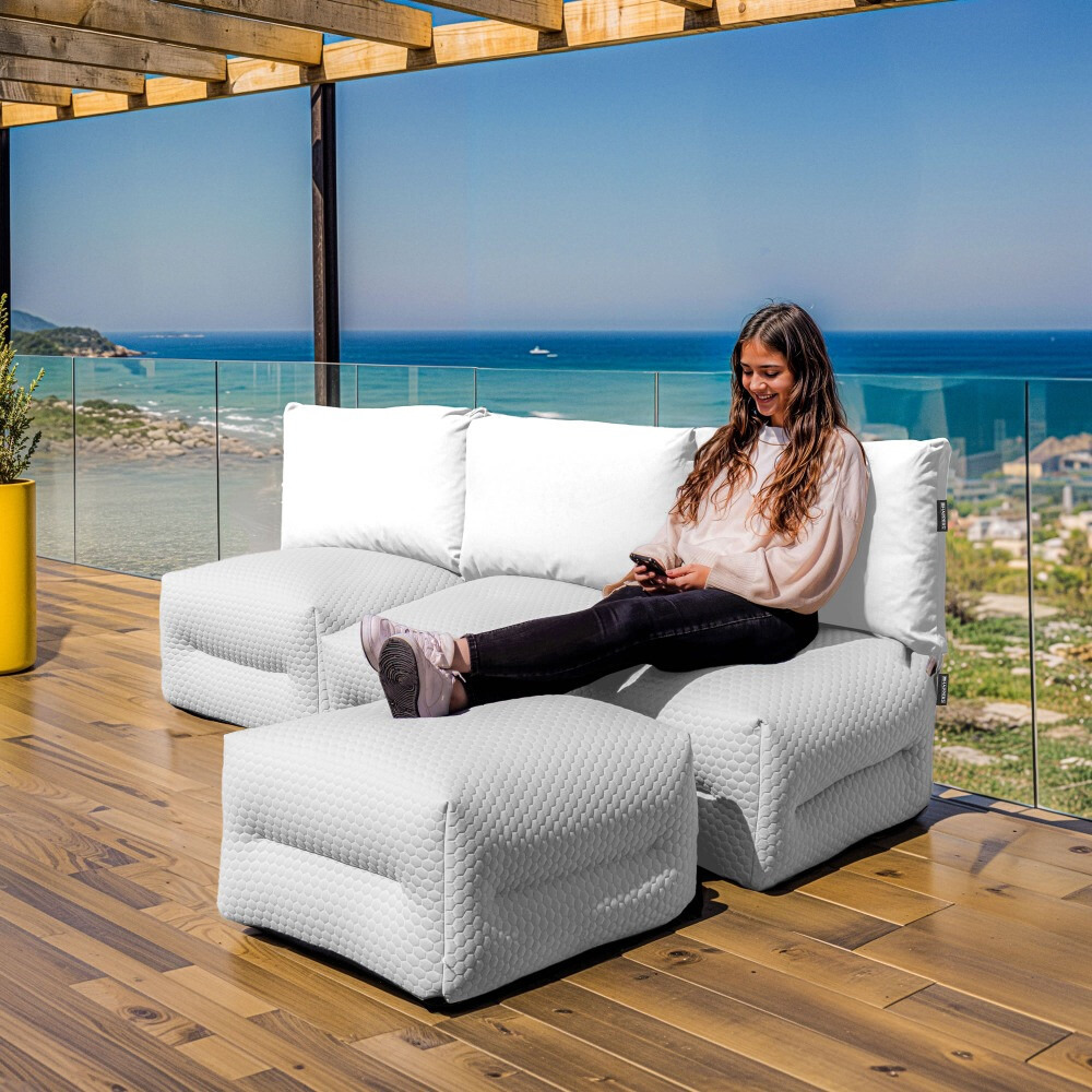 Sofá modular Sofá Chaise Longue 3 plazas Nita Blanco (1)