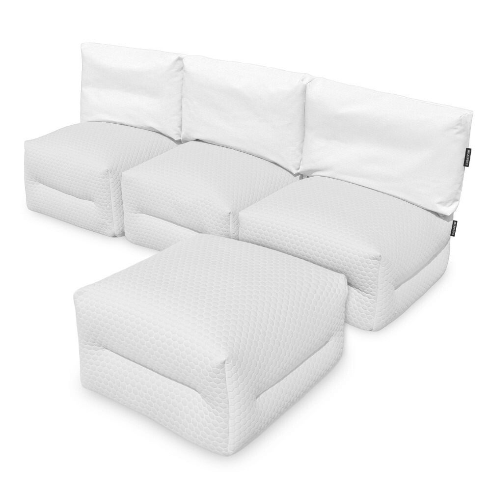 Sofá modular Sofá Chaise Longue 3 plazas Nita Blanco (4)