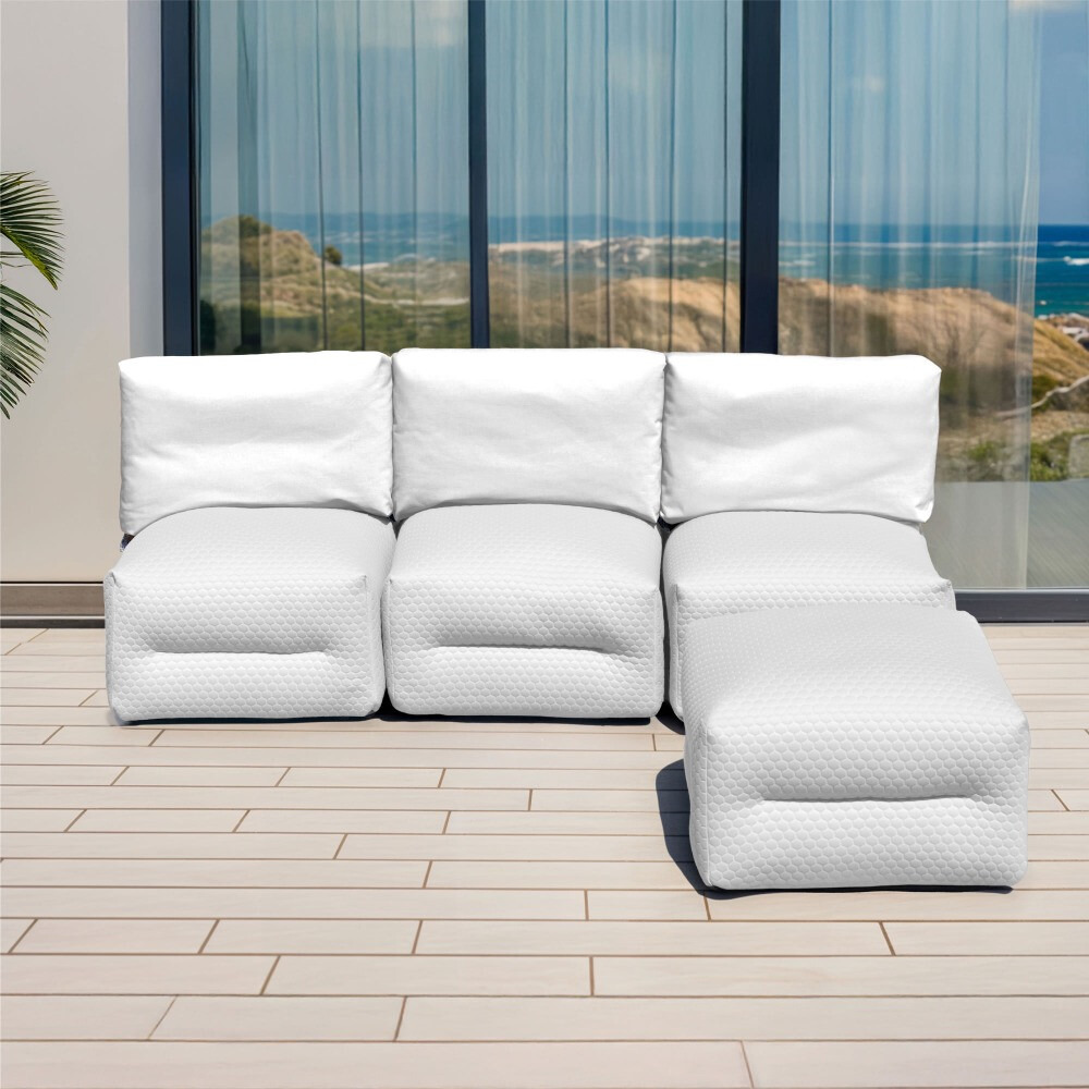 Sofá modular Sofá Chaise Longue 3 plazas Nita Blanco (2)