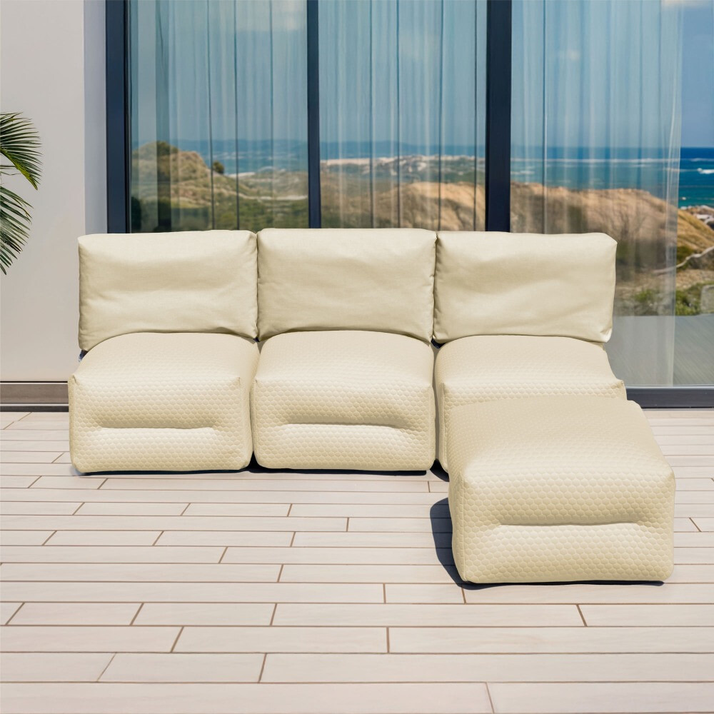 Sofá modular Sofá Chaise Longue 3 plazas Nita Crudo (2)