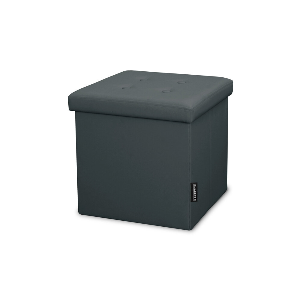 Poggiapiedi contenitore 38x38x38. Contenitore imbottito e pieghevole in colore Grigio ()