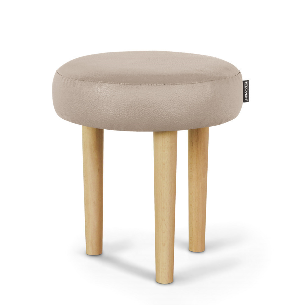Taburete Bajo de Madera de Pino Piedra ()